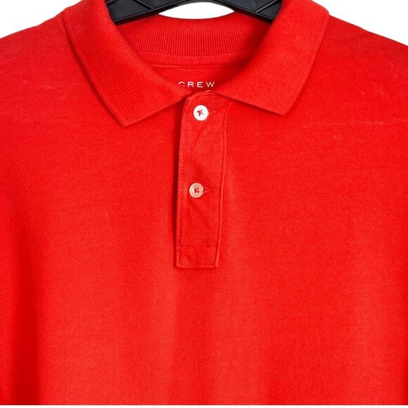 J Crew Vintage Polo Shirt Mens Size M Red Cotton Short Sleeve Preppy Sustainable - Picture 2 of 8
